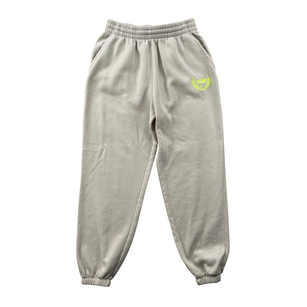 Nike Club Fleece Sweatpant Joggers Women S / Kids XL Light Bone Volt Loungewear